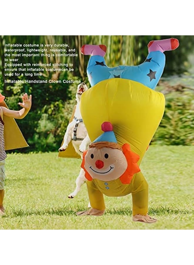 Clown Costume, Funny Upside Down Clown Inflatable Halloween Costume, Waterproof Reusable Christmas Blow Up Costumes for Men Women Adult for Holiday Party Carnival Easter - Image 2