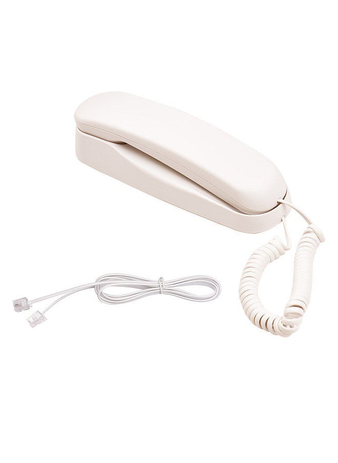 Generic - Mini Desktop Corded Landline Phone Fixed Telephone Wall Mountable Supports Mute/ Pause/Redial Functions for Home Hotel Office Bank Call Center - Image 1