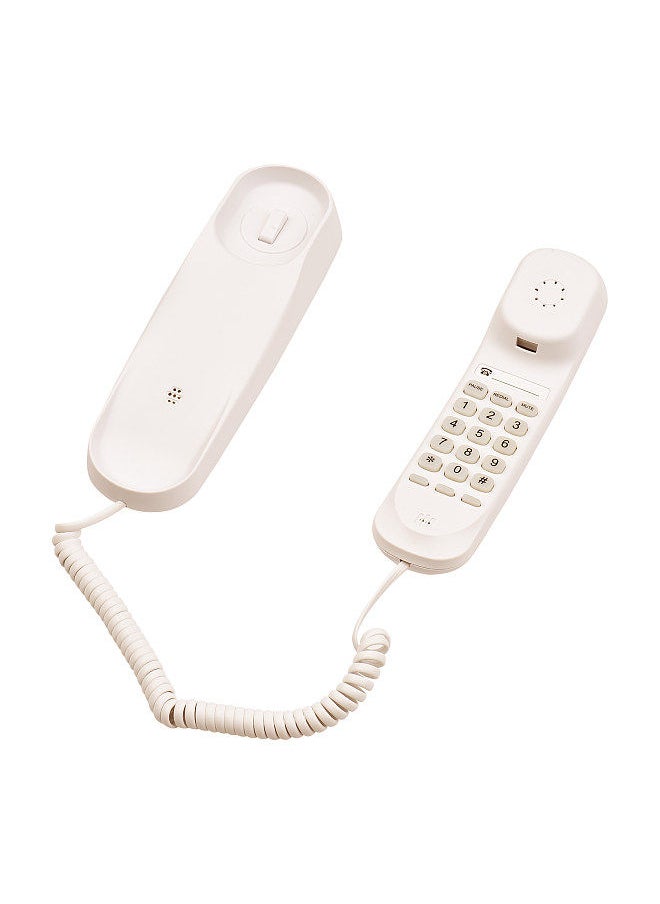 Generic - Mini Desktop Corded Landline Phone Fixed Telephone Wall Mountable Supports Mute/ Pause/Redial Functions for Home Hotel Office Bank Call Center - Image 1
