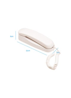 Generic Mini Desktop Corded Landline Phone Fixed Telephone Wall Mountable Supports Mute/ Pause/Redial Functions for Home Hotel Office Bank Call Center  - Image 5