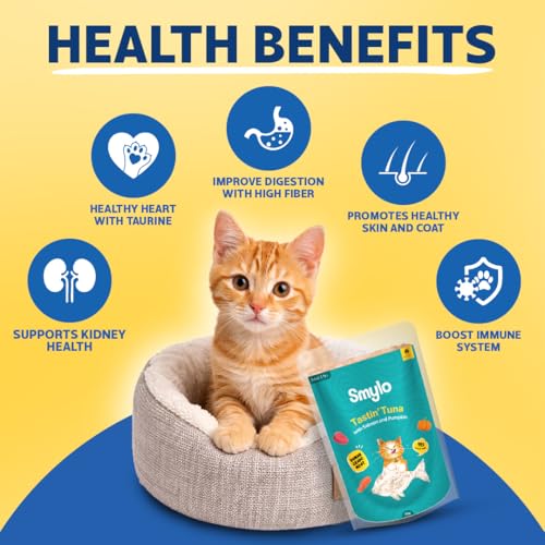 Smylo Natural Healthy Kitten Wet Food (2-12 Months) 70g x 32 Packs | Variety Combo of Tuna & Salmon and Chicken & Liver Recipes | Grain Free, No Preservatives, No by-Products | Vet-Formulated - Image 4
