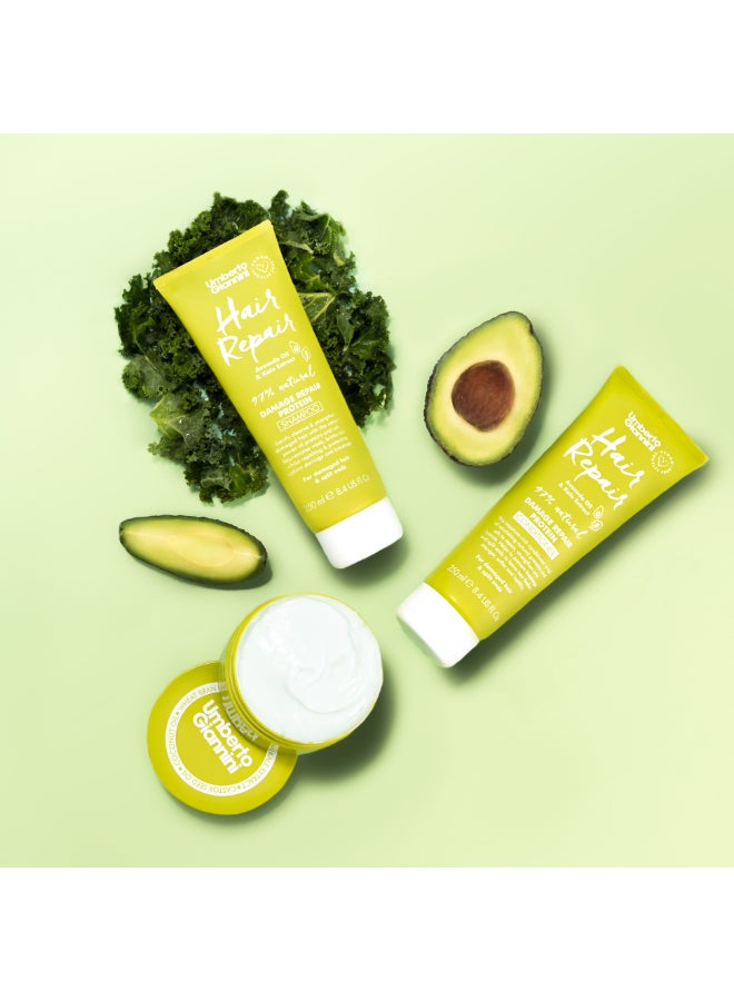 Umberto Giannini Hair Repair Conditioner 250ml – Protein Support for Damaged Hair, Kale & Pomegranate, Reconstructive Balm for Porosity Relief 250ml - Image 2