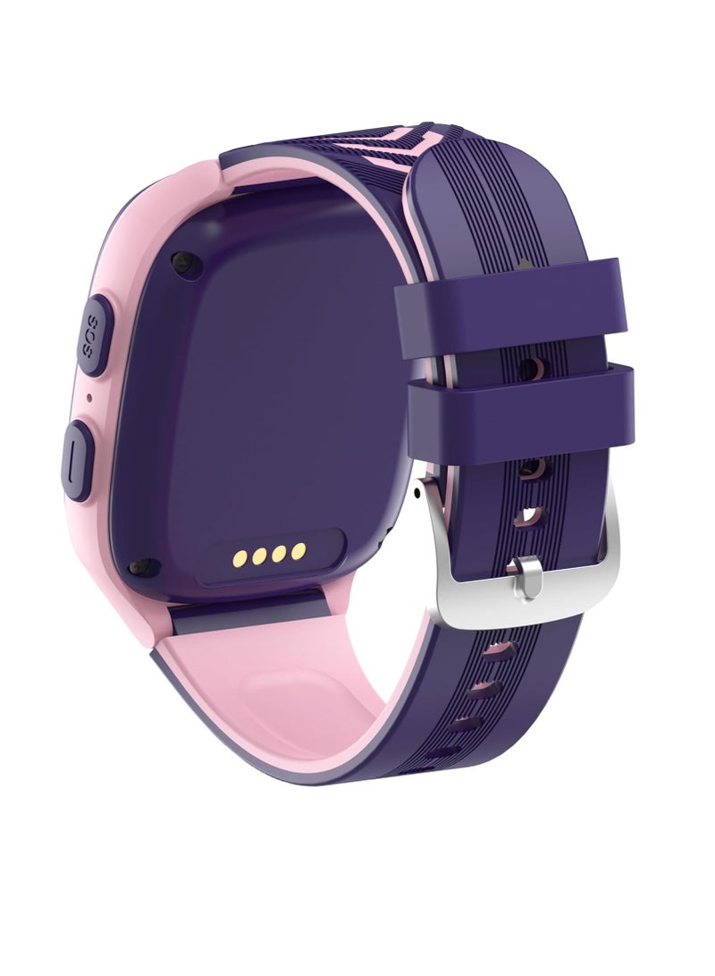 ساعة ذكية للأطفال LT314G، ساعة تحديد المواقع سهلة الاستخدام للأطفال، ساعة معصم ذكية خفيفة الوزن مزودة بخاصية الواي فاي، ساعة مكالمات فيديو قابلة للتعديل للأطفال مزودة بكاميرا، (قطعة واحدة، وردي) - Image 2