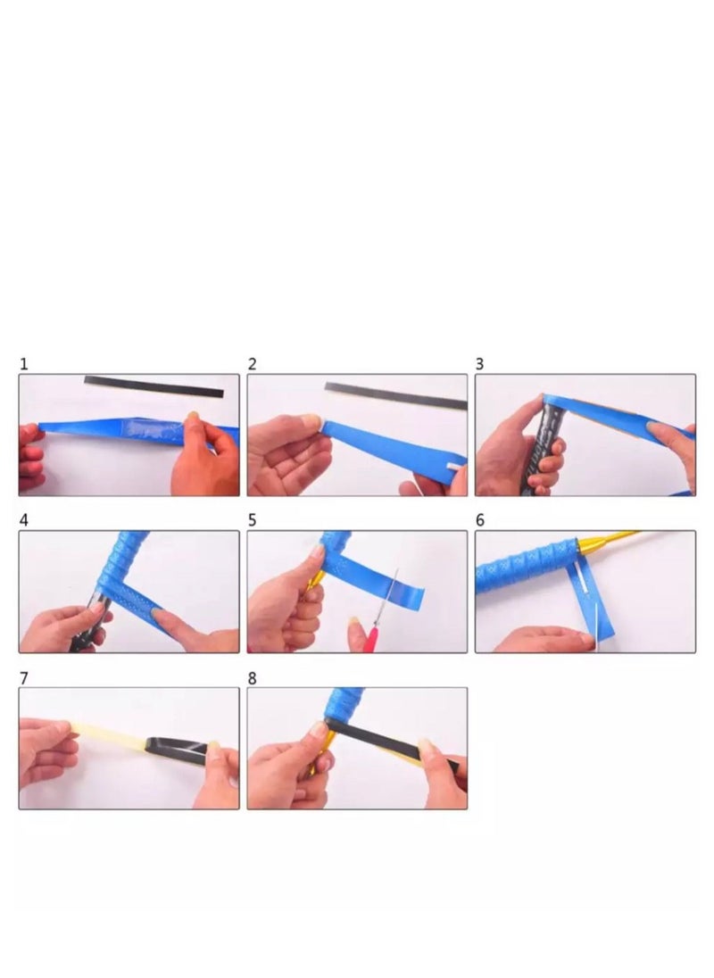 BLUE CORAL - Anti-slip Badminton Grips In Mixed Colors Breathable Sport Over Grip Sweatband Tennis Badminton Squash Racket Grip - Image 1