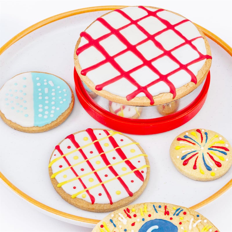 Nifogo Round Circle Cookie Cutter 5 Pcs, Biscuit Cutters, Stainless Steel Sandwich Cutter, 5 Different Sizes for Baking Donut English Muffin Scones - Image 2