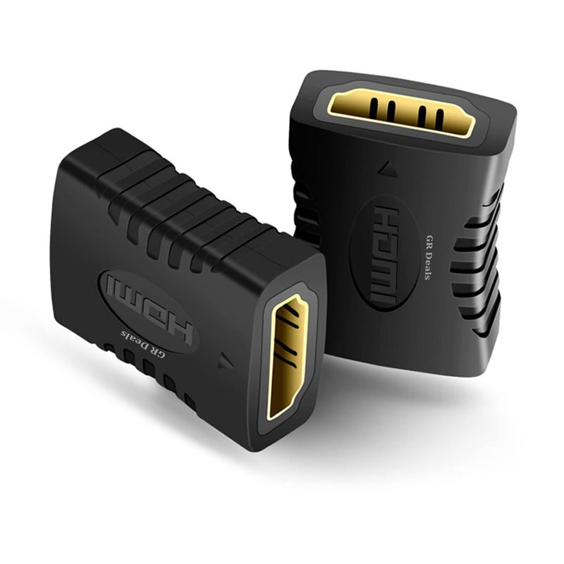 GR Deals HDMI Extender Female to Female Coupler Adapter for HDTV, Laptop PC, Projector and etc. (HDMI Female to Female Extender). Black. - Image 1