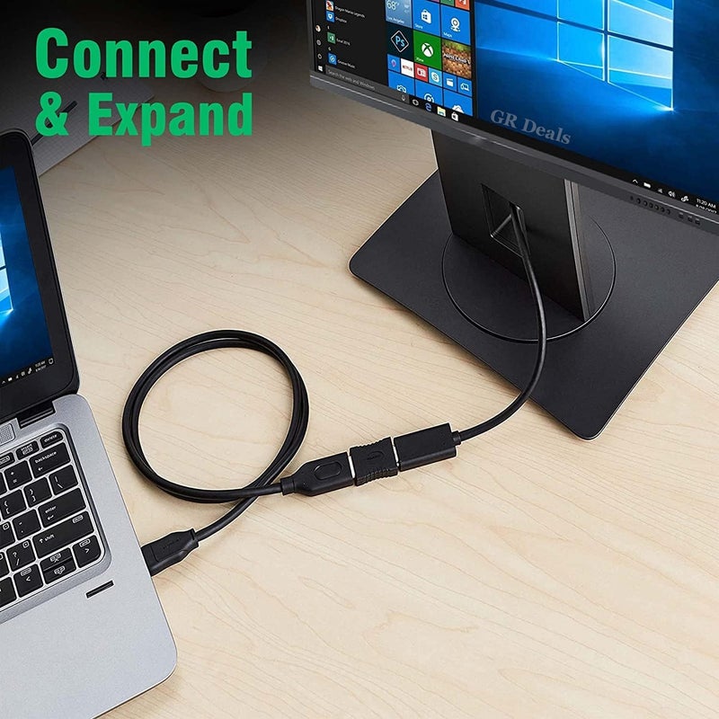 GR Deals HDMI Extender Female to Female Coupler Adapter for HDTV, Laptop PC, Projector and etc. (HDMI Female to Female Extender). Black. - Image 5