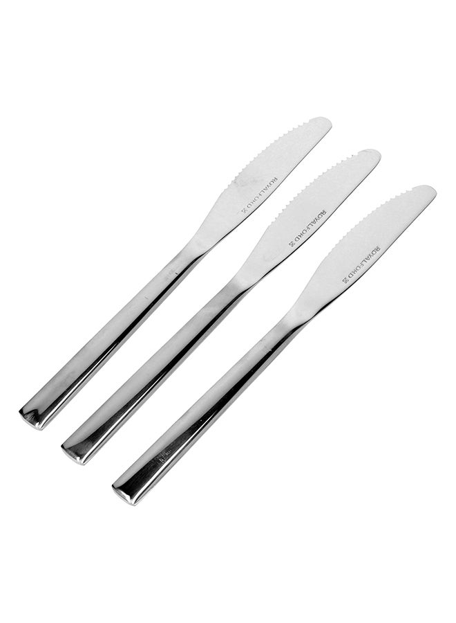 Royalford 3Pcs Dinner Knife 4mm , RF7234 - Image 1