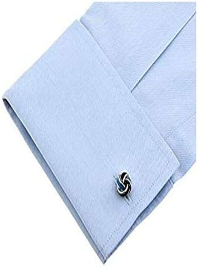 Blue And Black Twist Extreme Classic Mens French Shirt Cufflinks