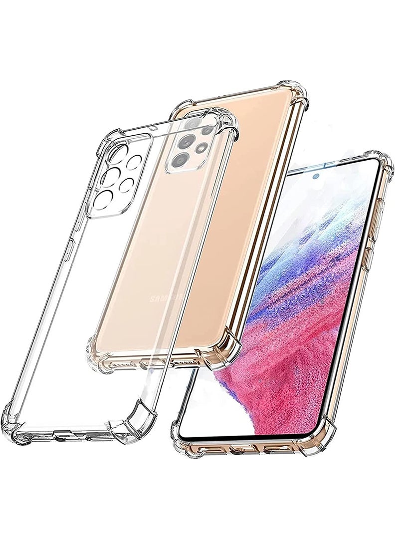 Case Up Samsung Galaxy A13 Clear Case, Shock-Absorption TPU Cell Phone Cover with Reinforced Corners, Soft Flexible & Crystal Clear Protective Bumper Case - Image 1