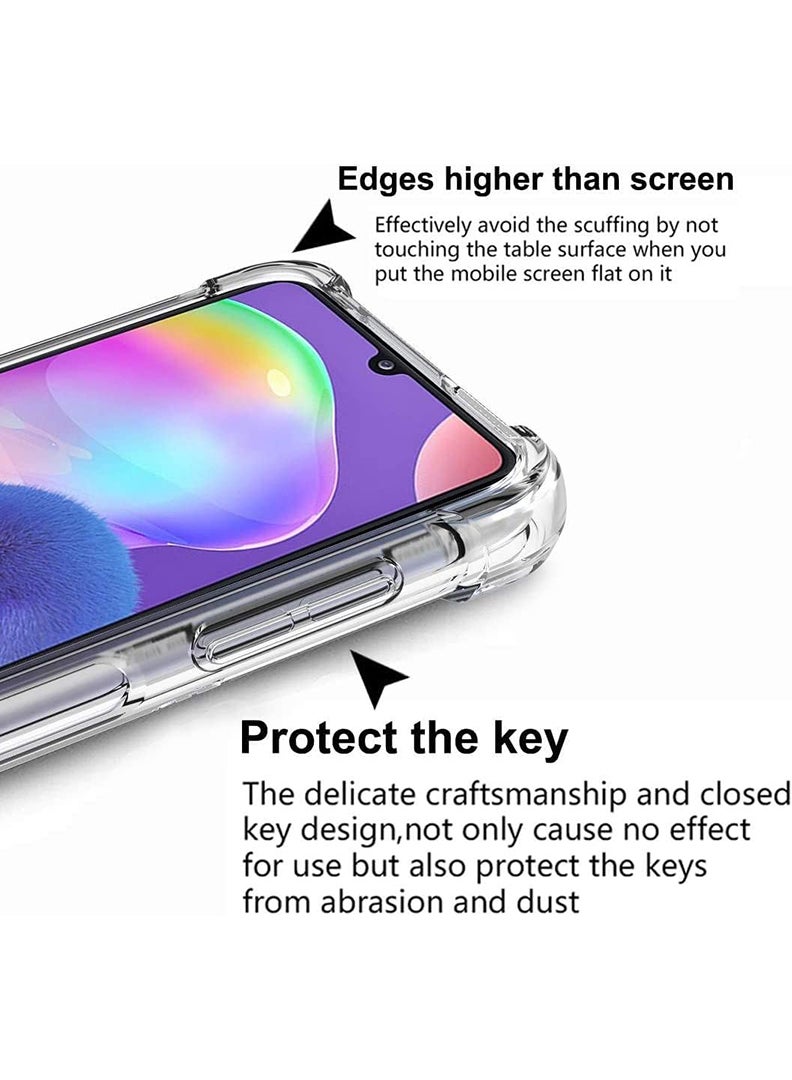 Case Up Samsung Galaxy A13 Clear Case, Shock-Absorption TPU Cell Phone Cover with Reinforced Corners, Soft Flexible & Crystal Clear Protective Bumper Case - Image 5