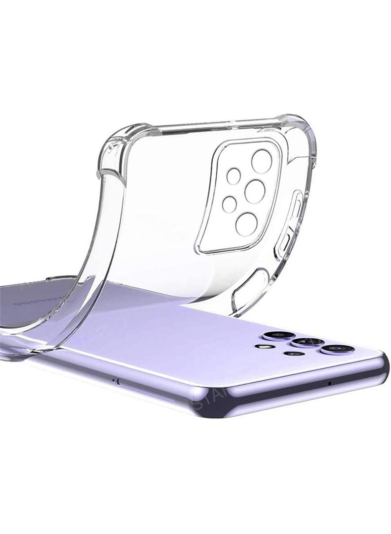 Case Up Samsung Galaxy A13 Clear Case, Shock-Absorption TPU Cell Phone Cover with Reinforced Corners, Soft Flexible & Crystal Clear Protective Bumper Case - Image 4