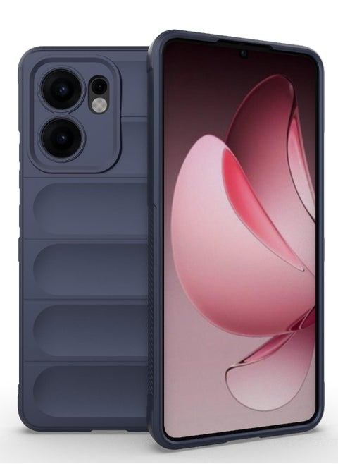 جراب موبايل ماجيك شيلد  سيليكون مضاد للصدمات وحمايه للكاميرا متوافق  Oppo Reno 13F (ازرق)