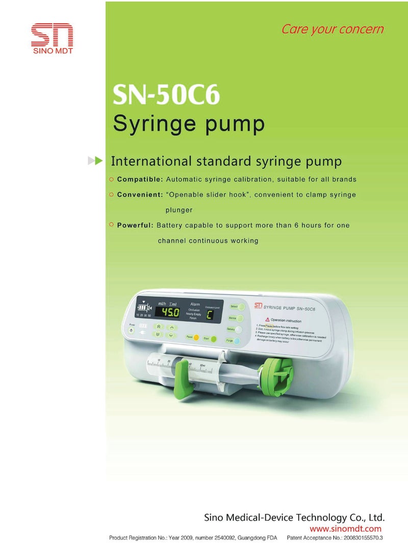 SINO MDT - SN-50C6 single channel syringe pump - Image 1