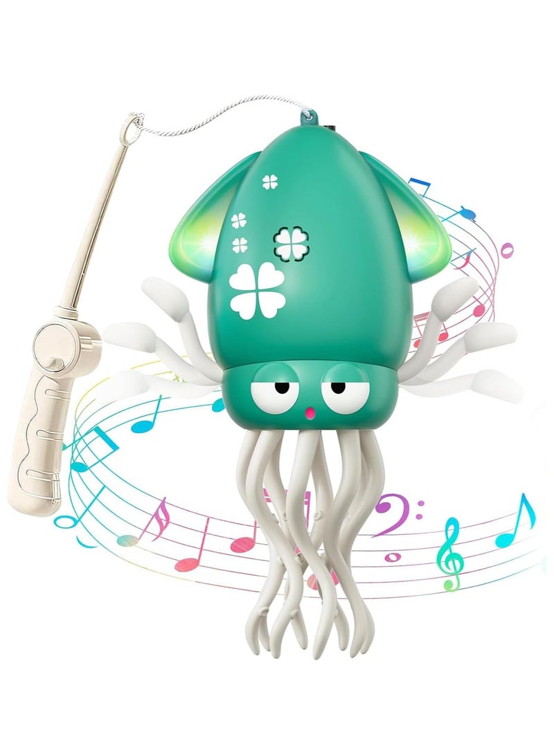 Electric Magic Dancing Octopus Toy, Wiggly Wonder Interactive Fun Octopus, Crawling Dancing Automatic Obstacle Sensor Toys, Wiggly Robotic with Music (Green) - Image 1