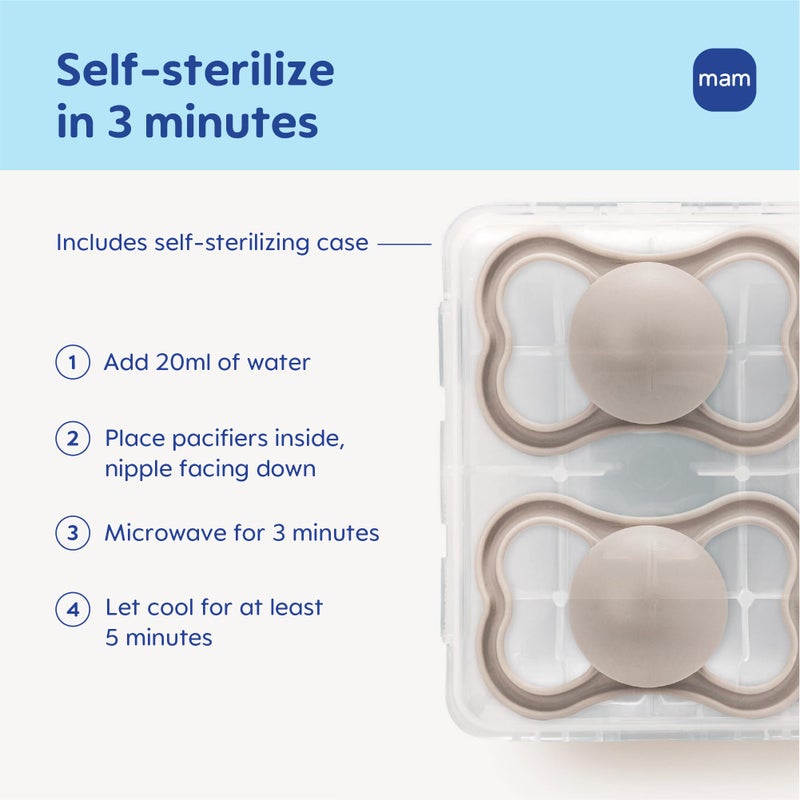 MAM Air Pacifier for Babies 6-16 Months, Extra Air Flow for Sensitive Skin, Glows in The Dark, Developed with Medical Experts, BPA-Free Skin Soft Silicone, 4 Count, Made in Europe - Image 4