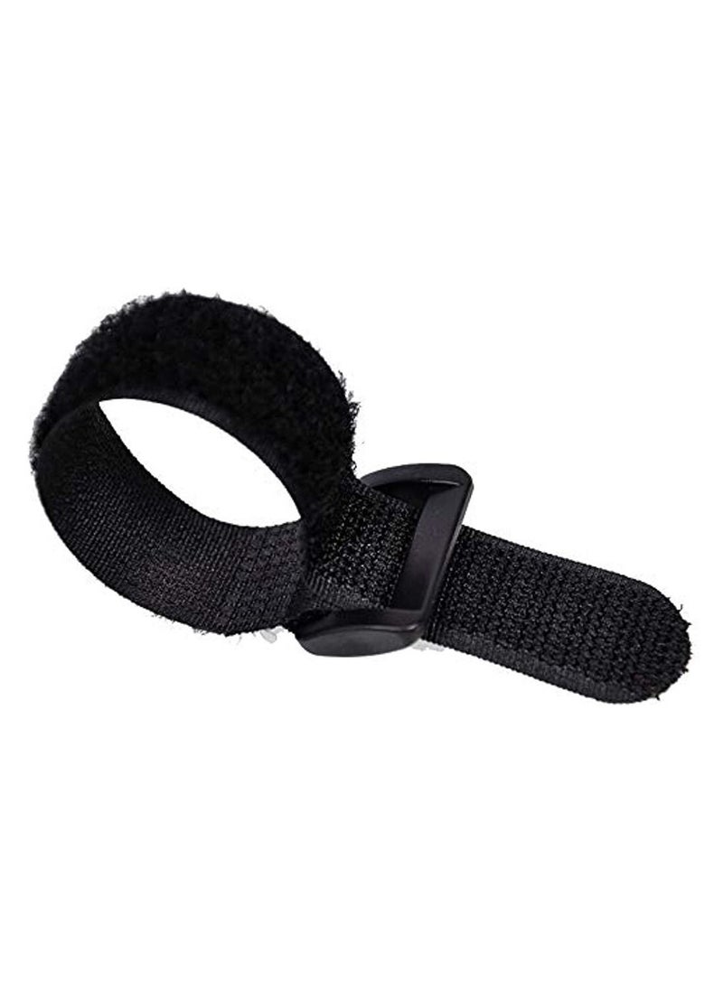 OIMG - 10Pack Hook And Loop Cable Straps Black 1"X 8" Self-Adhesive Nylon Straps Cable/Securing Straps With Buckles Adjustable Reusable Cinch Straps Cord Organizer (1"X8") - Image 1