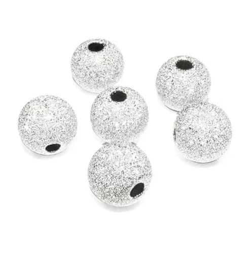 Adabele 20pcs Adabele Authentic 925 Sterling Silver 4mm (0.16 Inch) Small Sparkle Stardust Round Loose Beads Spacer for DIY Craft Jewelry Making SS245-4 - Image 3