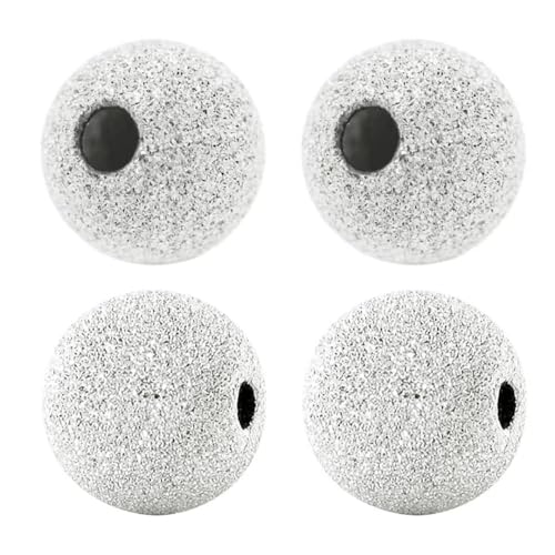Adabele 20pcs Adabele Authentic 925 Sterling Silver 4mm (0.16 Inch) Small Sparkle Stardust Round Loose Beads Spacer for DIY Craft Jewelry Making SS245-4 - Image 5
