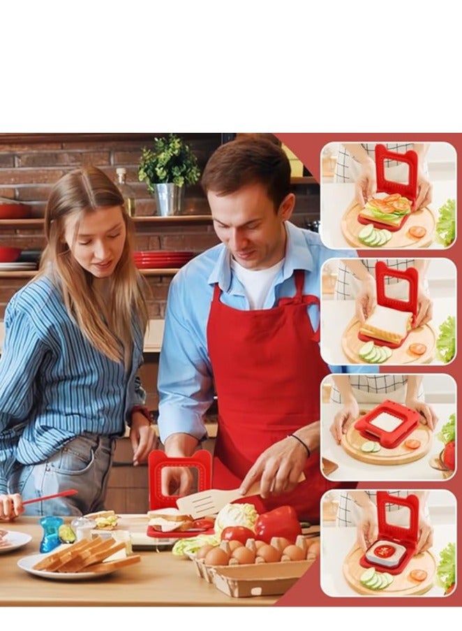 Sandwich Cutter and Sealer DIY Sandwich Maker Cutter Stainless Steel Press Moulder Sandwich Maker Cutters for Child Lunch  - Image 4
