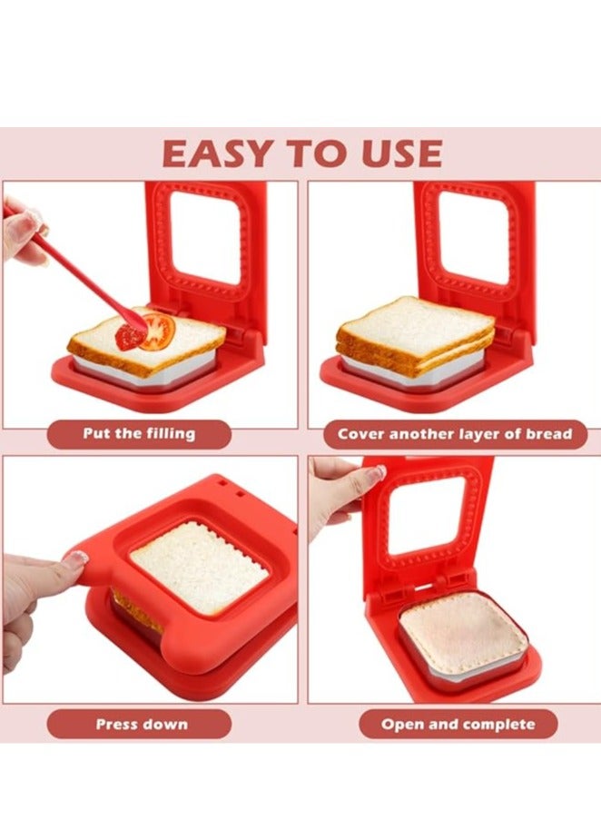 Sandwich Cutter and Sealer DIY Sandwich Maker Cutter Stainless Steel Press Moulder Sandwich Maker Cutters for Child Lunch  - Image 5