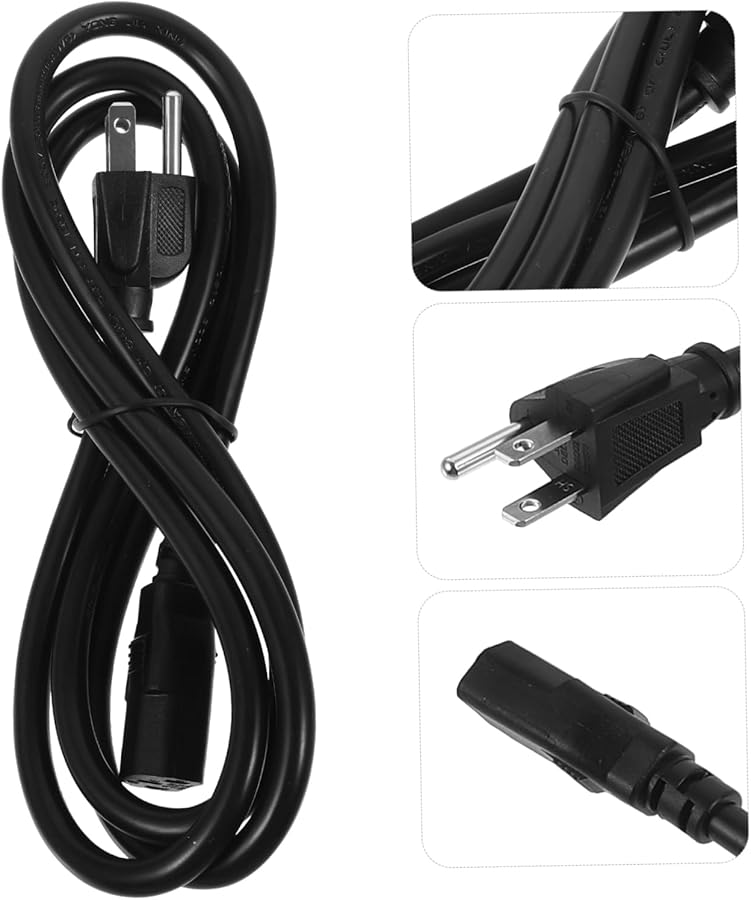 استبدال سلك الطاقة ذو الشق لمصباح التلفزيون سلك تمديد طويل قابس أمريكي - Image 4