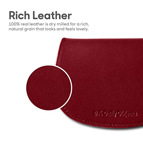 DailyObjects Pellet Cable/Coin Wallet | Multipurpose Real Leather Wallet/Clip Organiser/Cable Holder/Coin Wallet | (Red & Green) - Set of 2 - Image 3