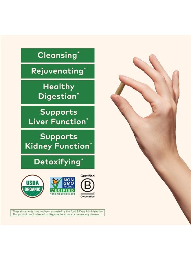 Organic India Liver Kidney Herbal Supplement - Detoxify & Rejuvenate, Supports Healthy Liver & Kidney Function, Vegan, Gluten-Free, Kosher, USDA Certified Organic, Non-GMO - 90 Capsules - Image 2