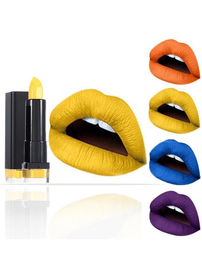 Kilshye Matte Lipstick Hight Pigment Lipsticks Long Lasting Lip Stick Waterproof Lips Gloss Cream Lipgloss Makeup for Women and Girls Pack of 1 (D- Yellow 17) - Image 1