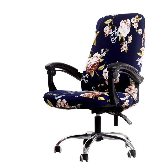 PRINTED OFFICE CHAIR COVERS STRETCH COMPUTER CHAIR COVER UNIVERSAL BOSS CHAIR COVERS MODERN SIMPLISM STYLE HIGH BACK CHAIR SLIPCOVER PEONY MEDIUM