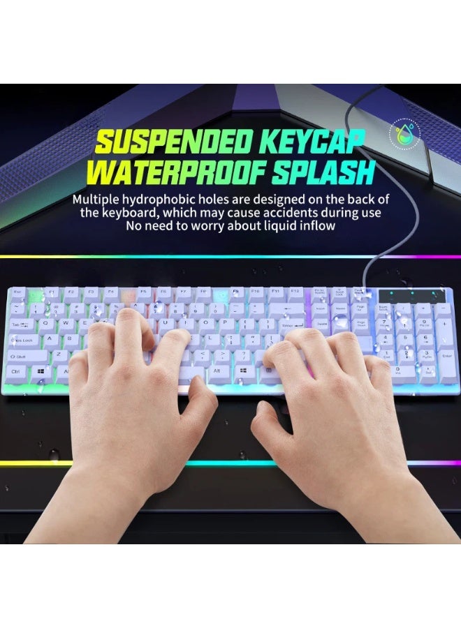 general Wired luminous wired keyboard and mouse set gaming desktop computer accessories - Image 3