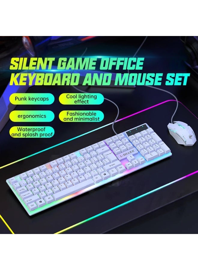 general Wired luminous wired keyboard and mouse set gaming desktop computer accessories - Image 2