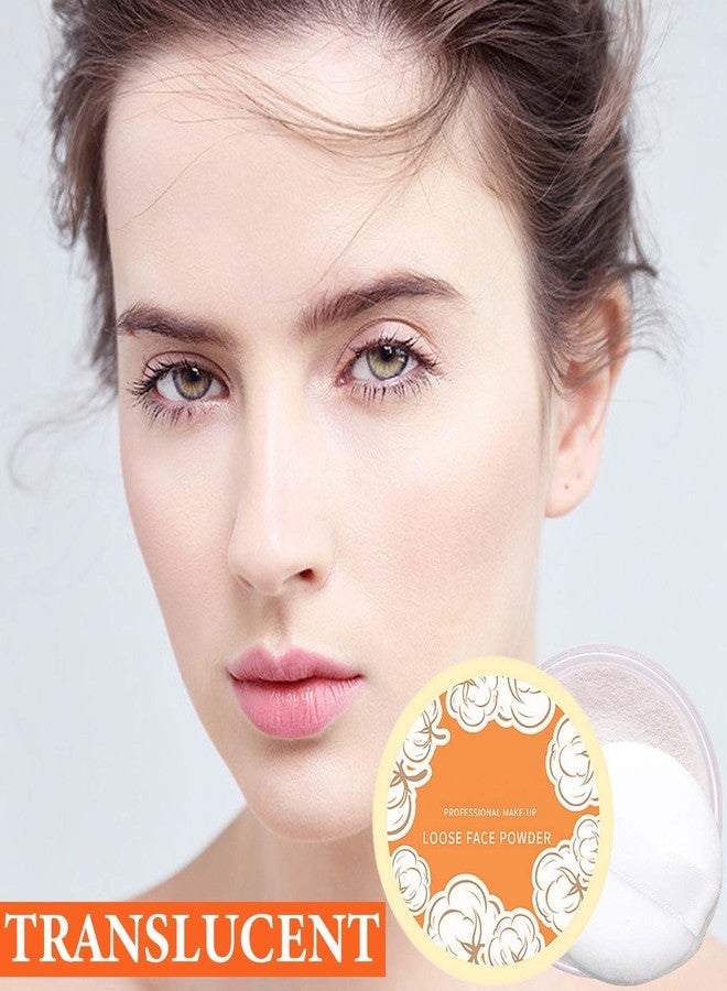 WENJLYJ Oil Control Loose Face Powder,Translucent Setting Powder With a Powder Puff Long Lasting Makeup Covering Blemishes Brightens Skin Tone,Natural Matte Loose Powder for Women（1） - Image 2