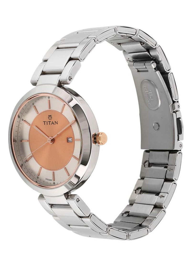 TITAN Titan Workwear Rose Gold Dial Analog Stainless Steel Strap watch for Women  - Image 2