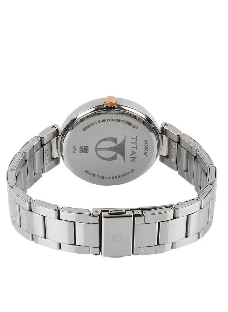 تيتان Titan Workwear Rose Gold Dial Analog Stainless Steel Strap watch for Women