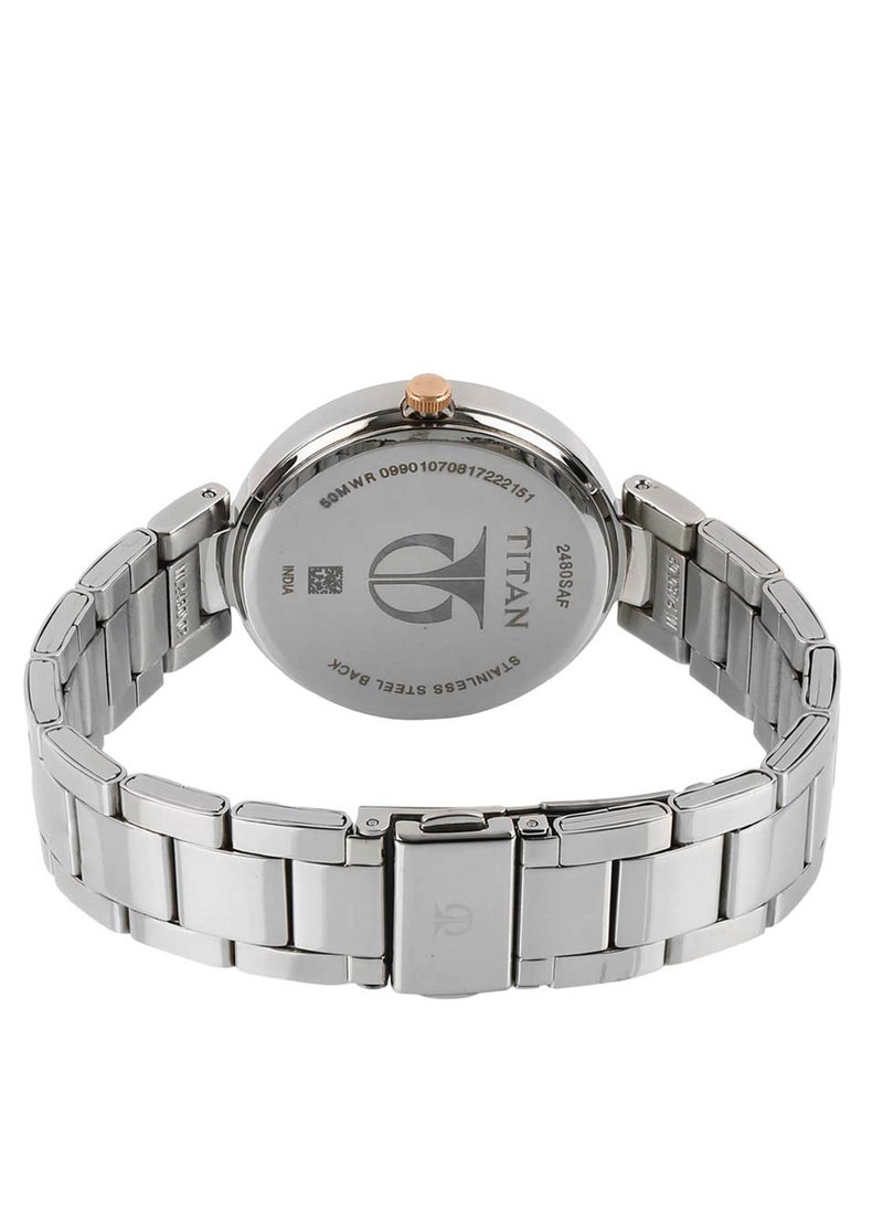TITAN Titan Workwear Rose Gold Dial Analog Stainless Steel Strap watch for Women  - Image 4