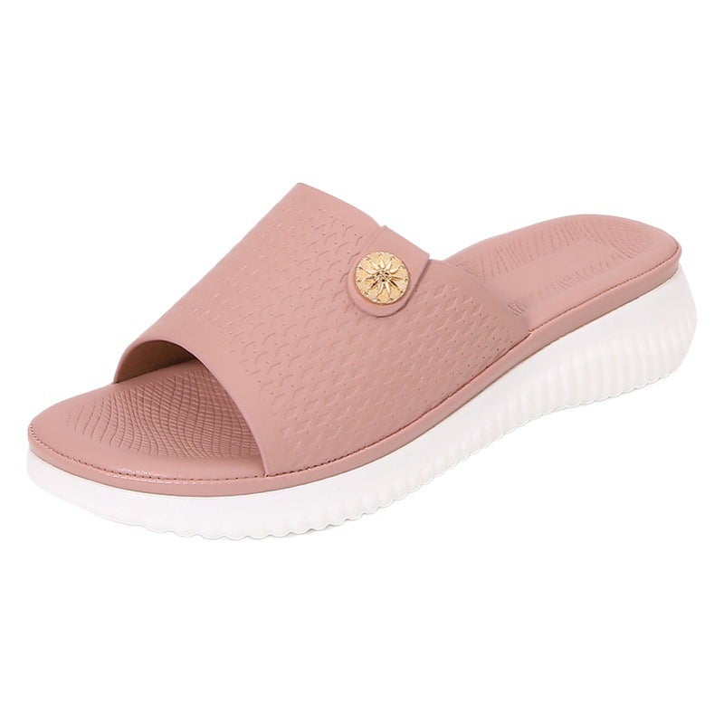 2024Ladies shoes new bohemian style band elastic rubber band flat women''s slippers - Image 2