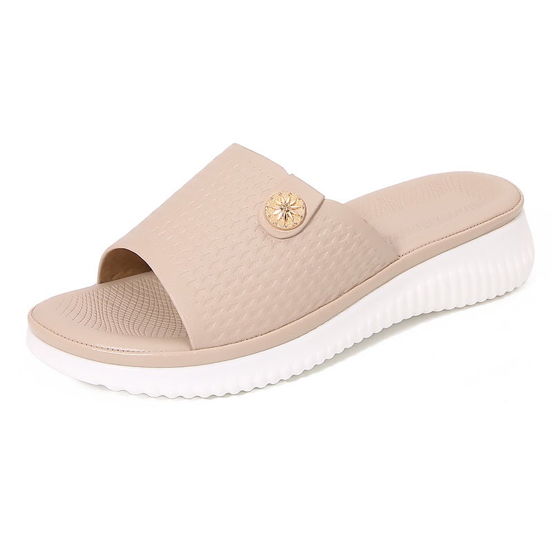 2024Ladies shoes new bohemian style band elastic rubber band flat women''s slippers - Image 3