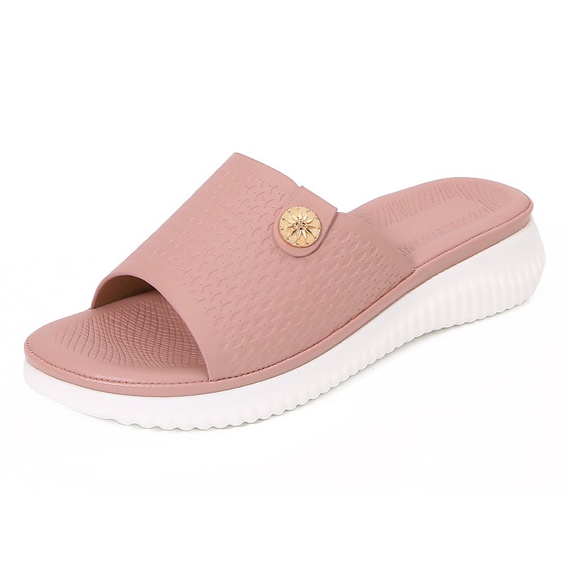 2024Ladies shoes new bohemian style band elastic rubber band flat women''s slippers - Image 4