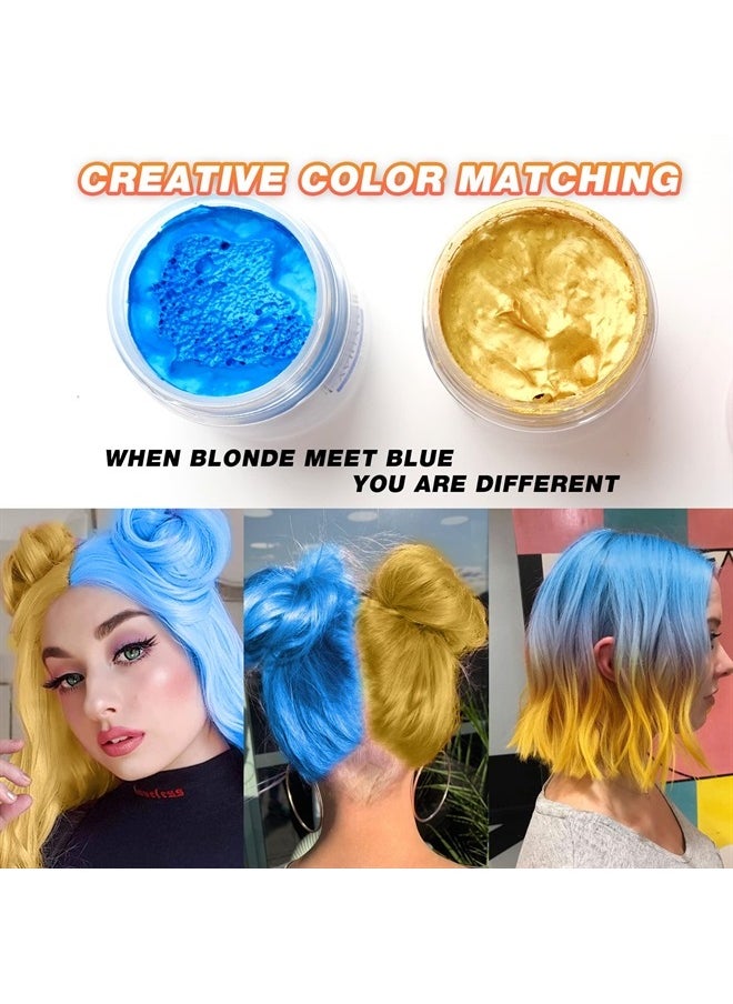 Ultikare - Hair Wax Color Blonde, Ultikare Blonde Hair Dye Temporary for Color Treated Hair Natural Styling Instant kids Mud Cream Gel 3.4 Fl Oz Girl Gifts, Party, Cosplay DIY, Children's Day - Image 1
