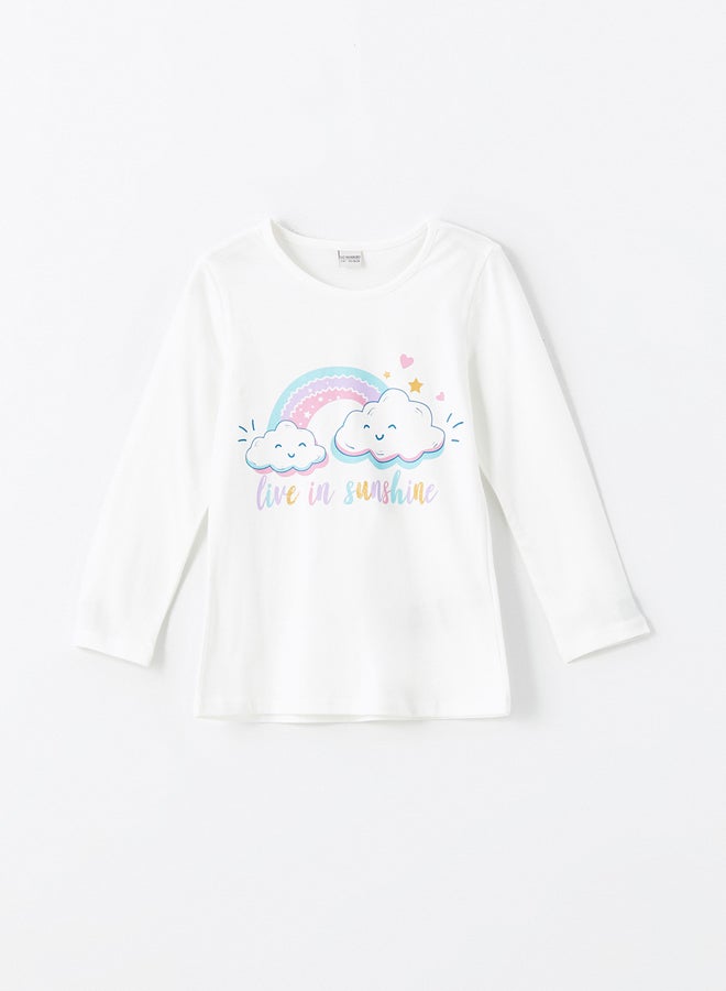 ال سي وايكيكي طقم بيجامة بناتي برقبة مستديرة - Image 2