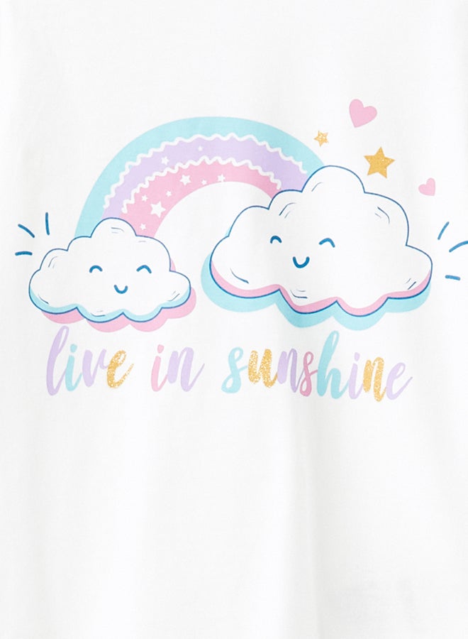 ال سي وايكيكي طقم بيجامة بناتي برقبة مستديرة - Image 3