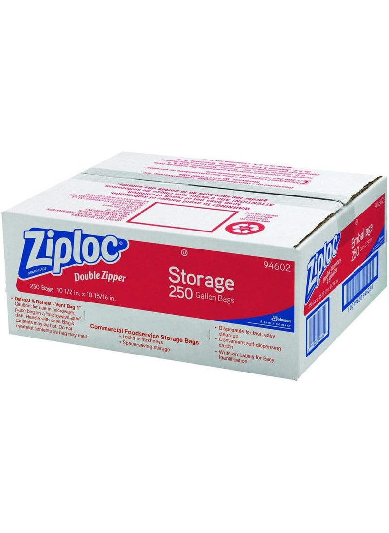 Ziploc Ziploc 682257 1 Gal Ziploc Double Zipper Storage Bags 250Box 