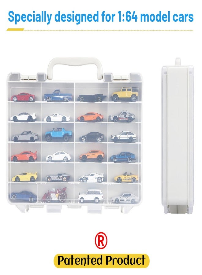 Saichotoy Storage Case for Hot Wheels - Carrying Display Case for 1/64 Scale Toy Cars, 48-Slot Double-Sided Transparent Organizer with Built-in Steps Prevent Sliding & Adjustable Dividers - Image 5