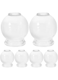 Healifty Healifty 6Pcs Cupping Therapy Sets: Glass Fire Thick Glass Cupping Set Chinese Acupoint Vacuum Cupping Therapy for Massage Back Relieve Fatigue (No. 2) 