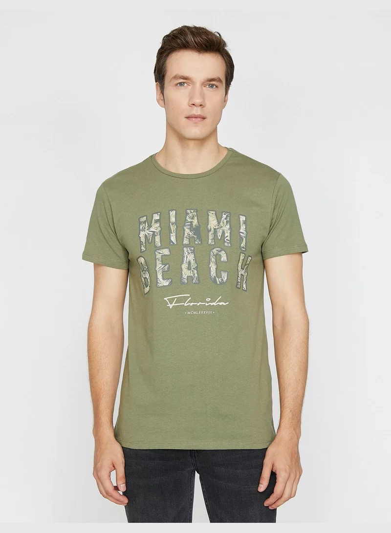 كوتون Letter Printed T-Shirt