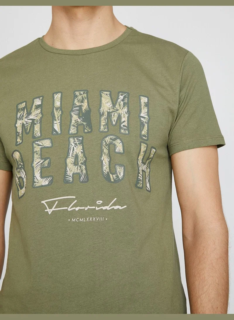 كوتون Letter Printed T-Shirt