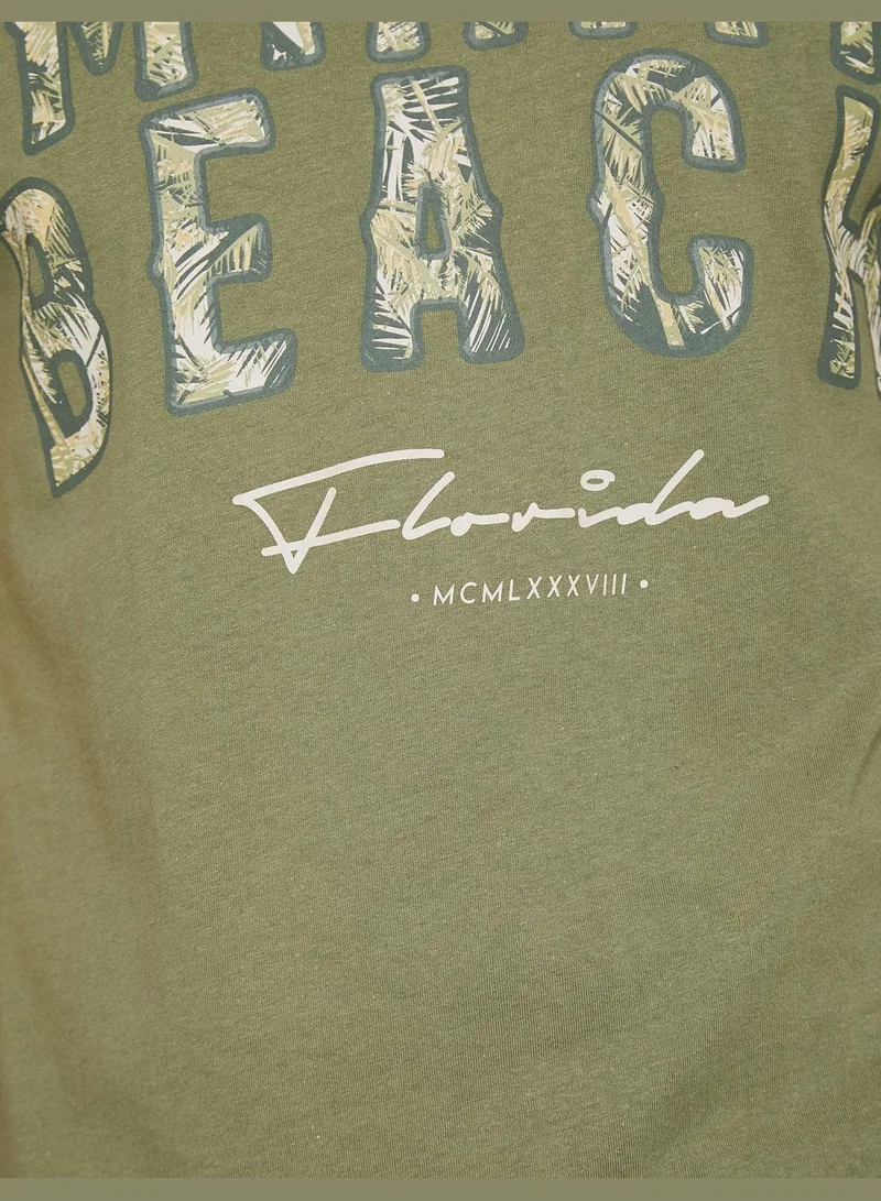 كوتون Letter Printed T-Shirt