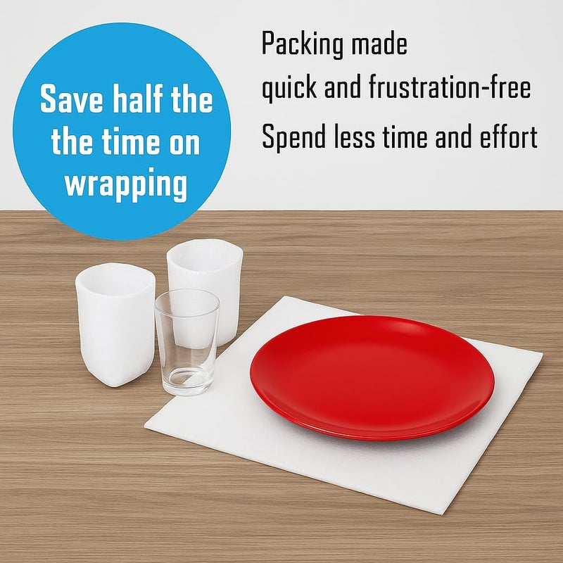 DAT 100 Pack Foam Sheets, DAT 12" x 12", 1/16" Thickness, Foam Wrap Cushioning Material, Moving Supplies for Packing Storage and Shipping - Image 3