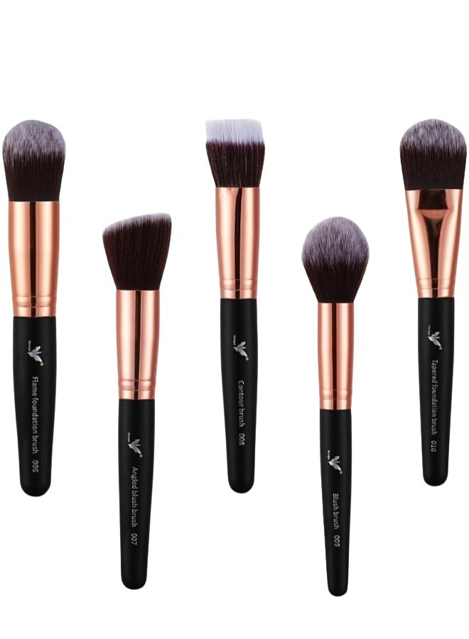 daroge 29-Piece Makeup Brush Set Black/Rose Gold - Image 4